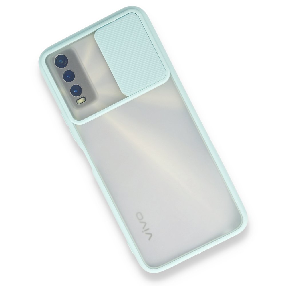  Vivo Y11S Kılıf Palm Buzlu Kamera Sürgülü Silikon - Turkuaz
