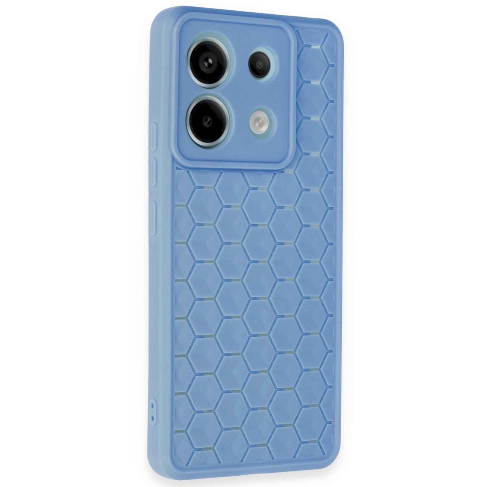 Redmi Note 13 Pro 5G Kılıf Petek Silikon Kapak - Mavi Redmi Note 13 Pro 5G Kılıf Petek Silikon Kapak - Mavi