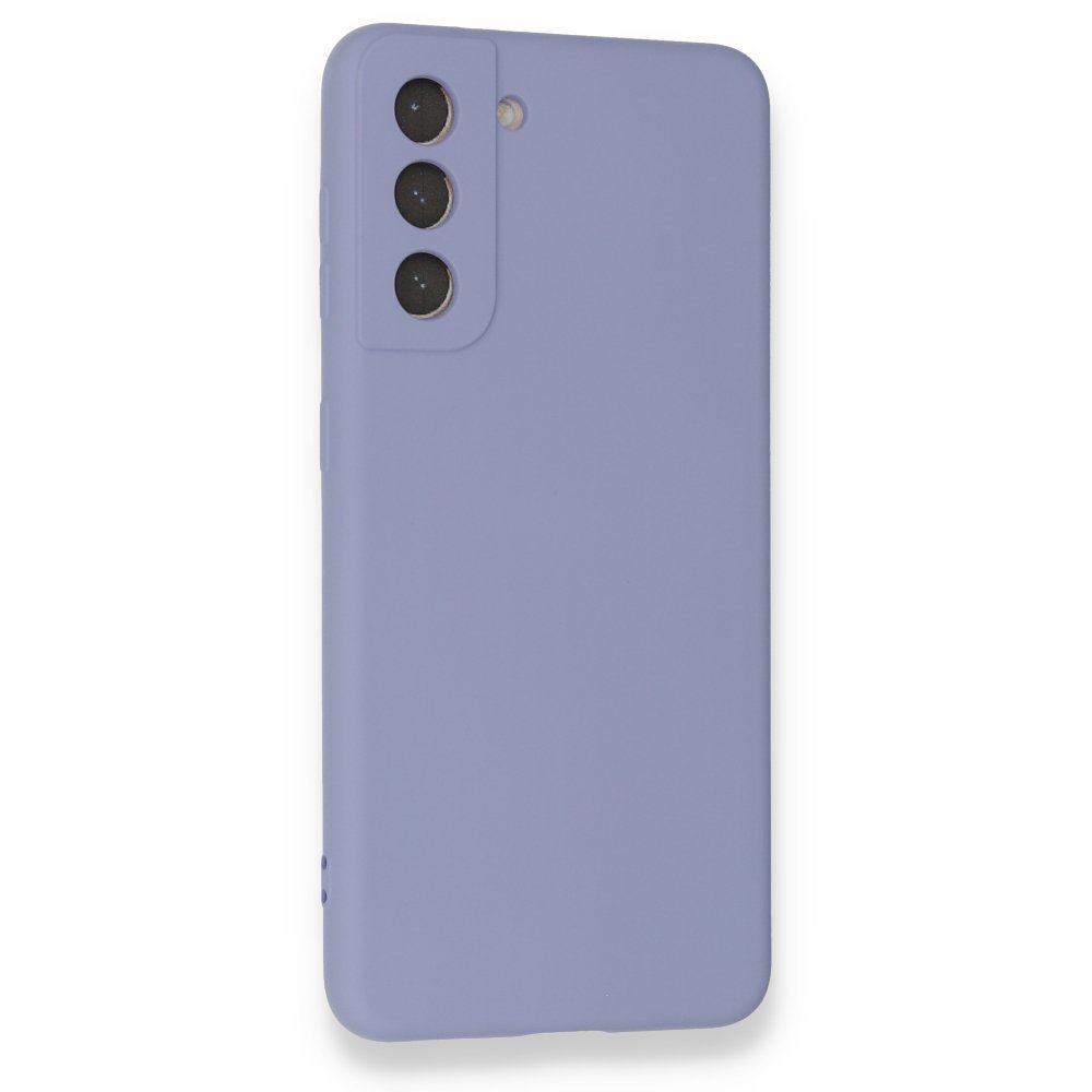  Samsung Galaxy S21 FE Kılıf Nano içi Kadife Silikon - Lila
