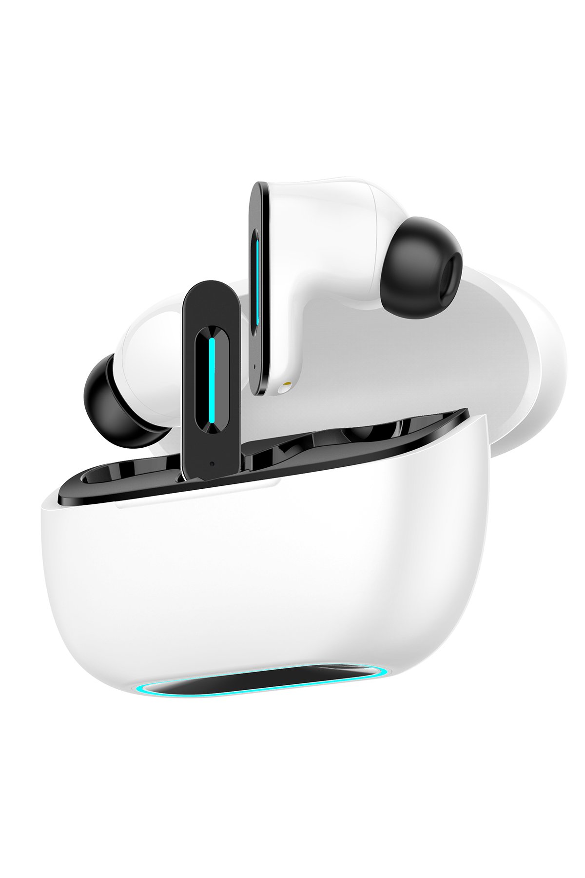  LS-518 Aktif Gürültü Engelleyici Özellikli TWS Airpods Kulaklık - Beyaz-Siyah