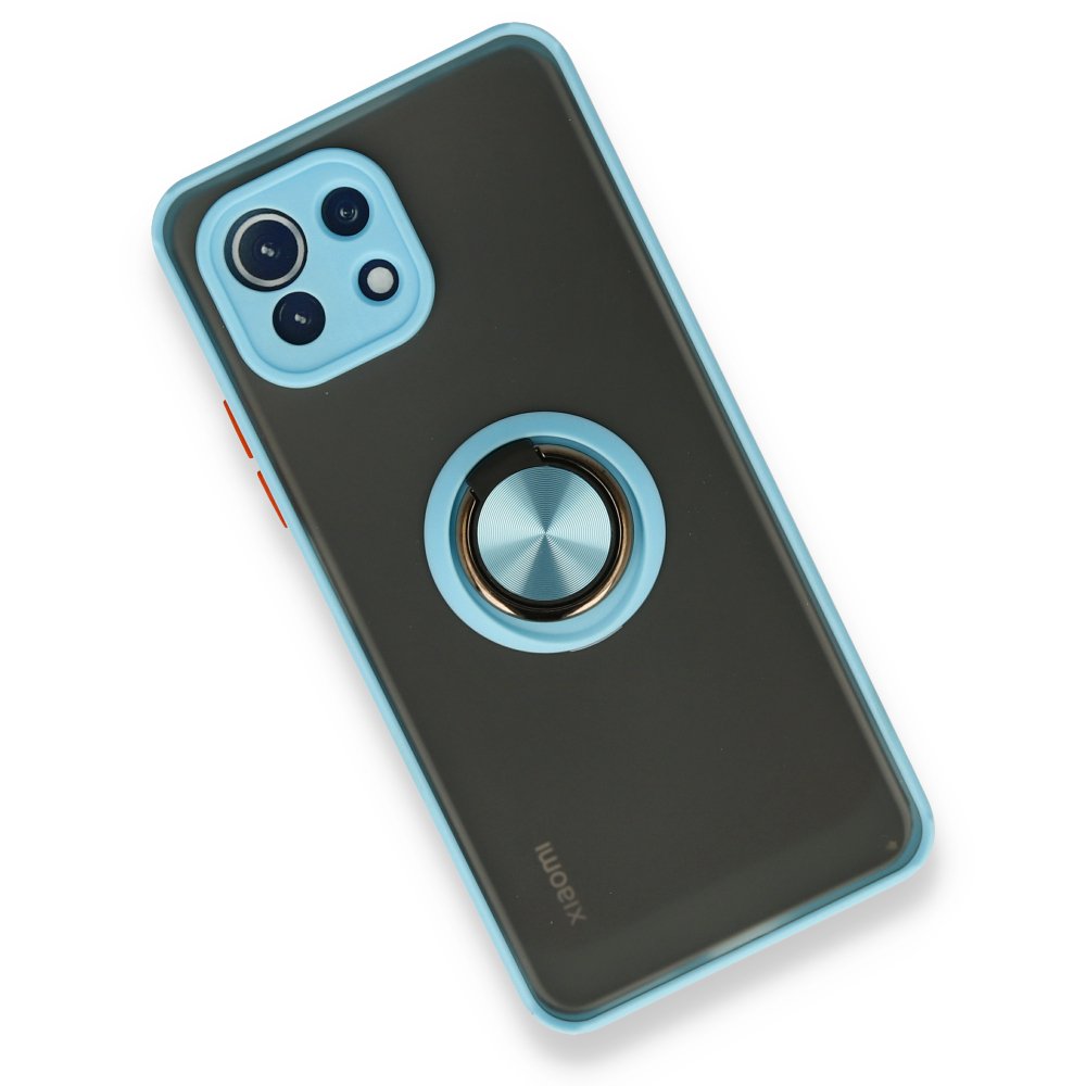 Xiaomi Mİ 11 Lite Kılıf Montreal Yüzüklü Silikon Kapak - Buz Mavi  Xiaomi Mİ 11 Lite Kılıf Montreal Yüzüklü Silikon Kapak - Buz Mavi