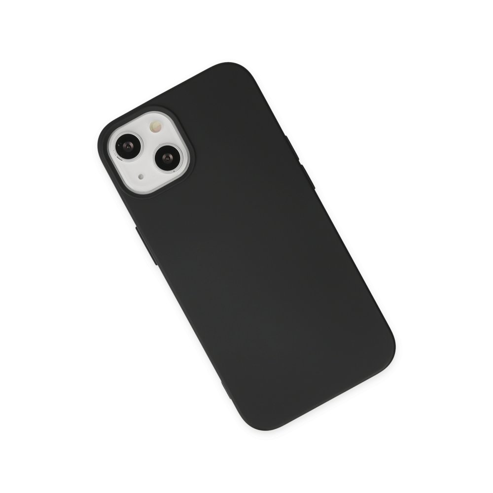  iPhone 14 Plus Kılıf Nano içi Kadife Silikon - Siyah