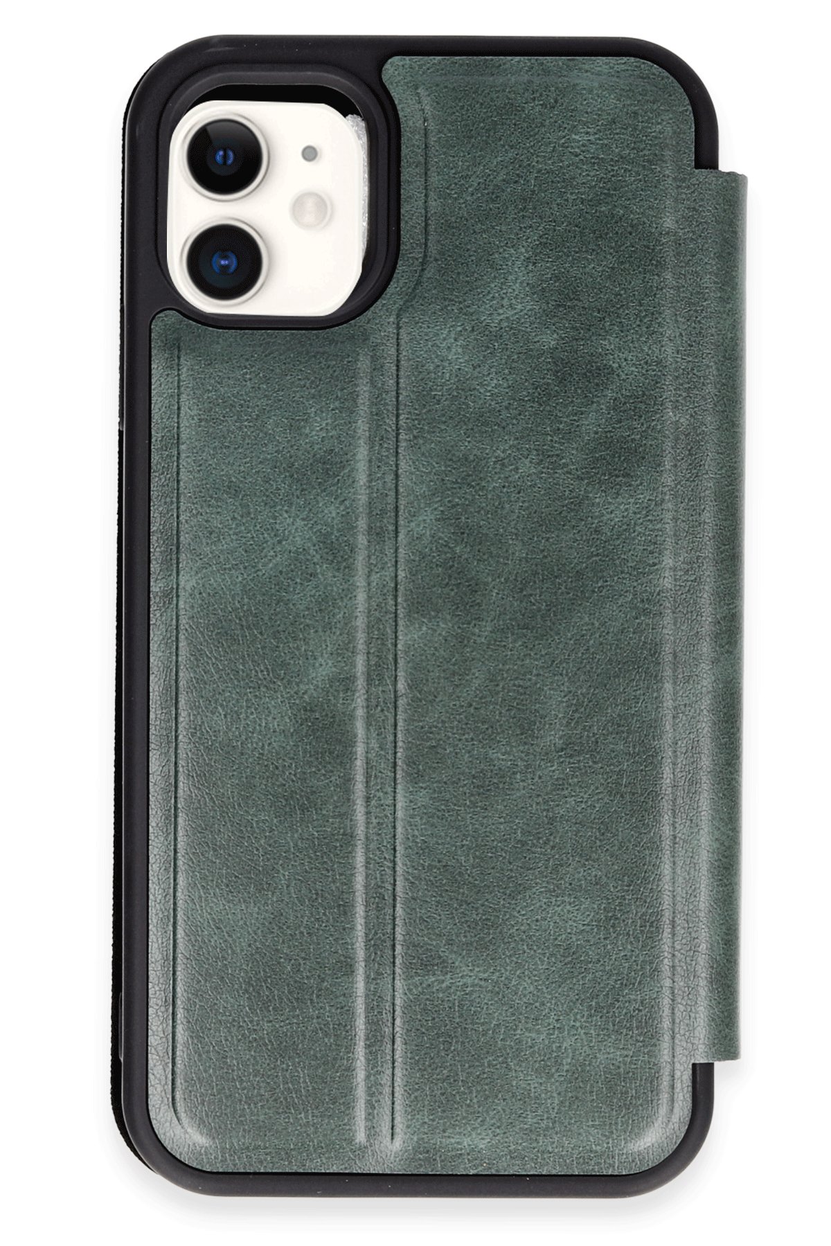  iPhone 11 Kılıf Flip Cover - Koyu Yeşil
