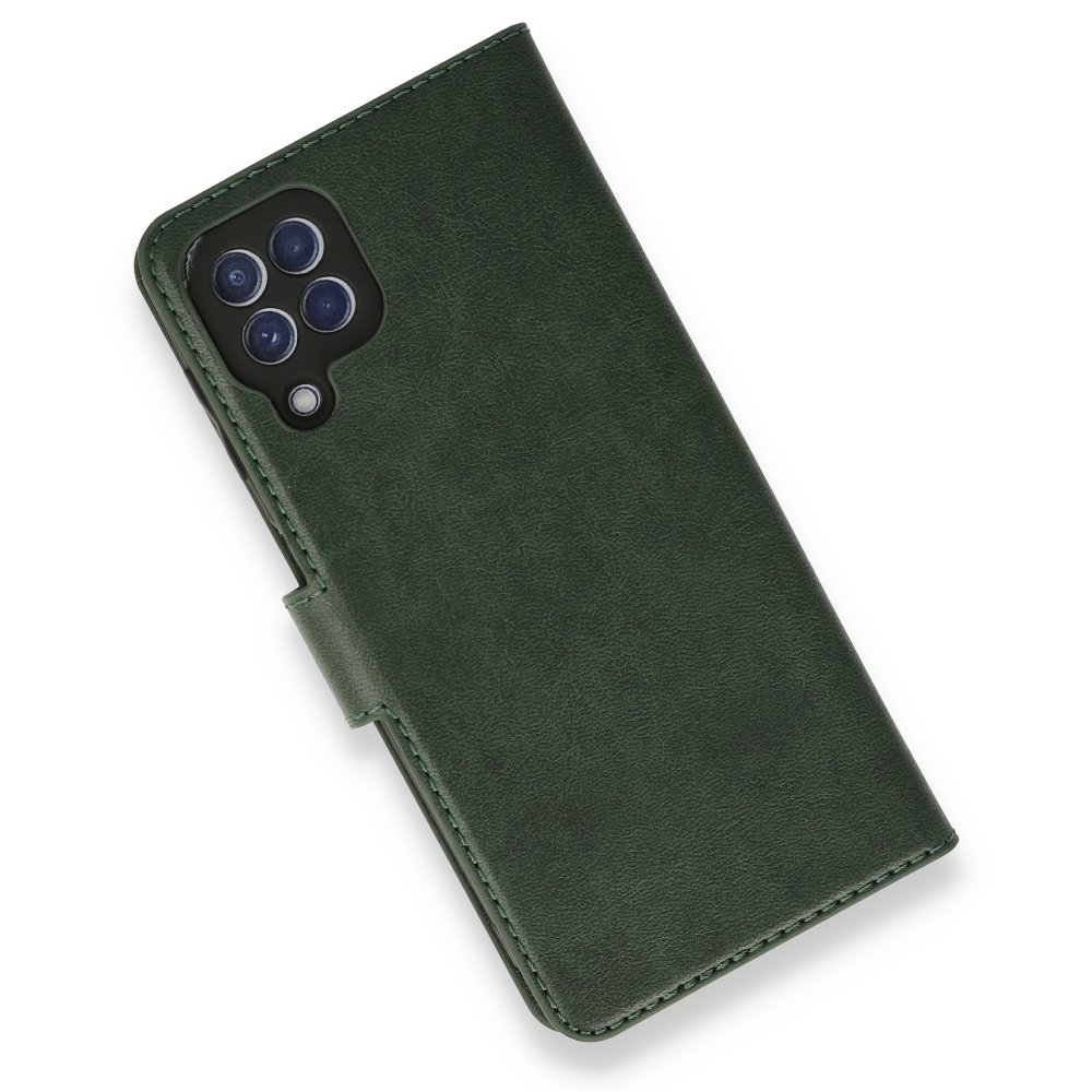  Samsung Galaxy M32 Kılıf Trend S Plus Kapaklı Kılıf - Yeşil