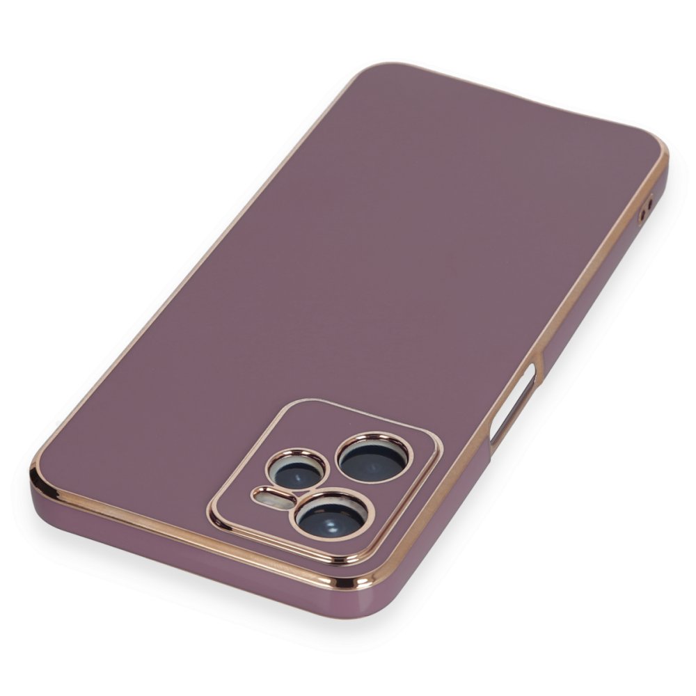 Realme C35 Kılıf Volet Silikon - Mor  Realme C35 Kılıf Volet Silikon - Mor