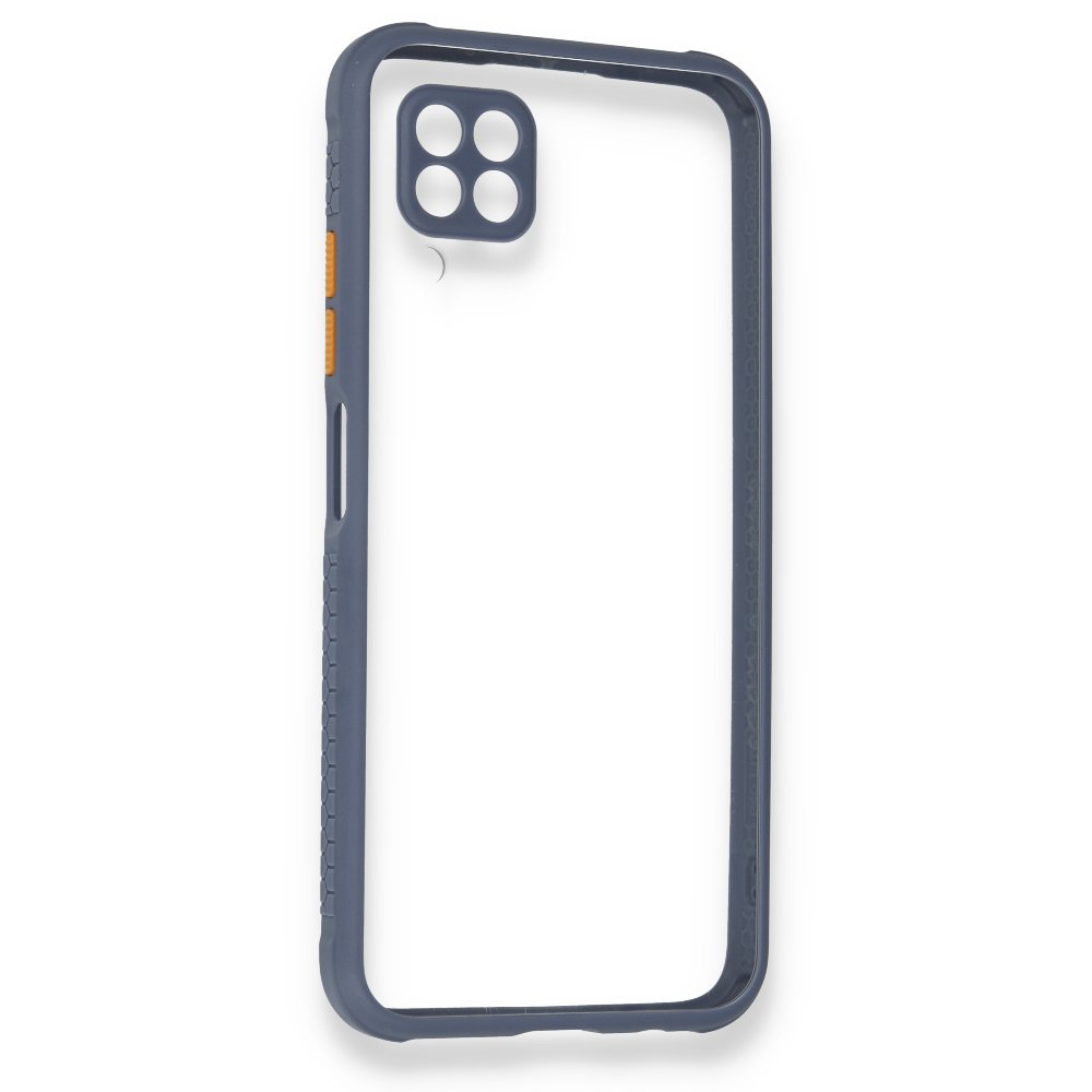 Huawei P40 Lite Kılıf Miami Şeffaf Silikon - Gri  Huawei P40 Lite Kılıf Miami Şeffaf Silikon - Gri