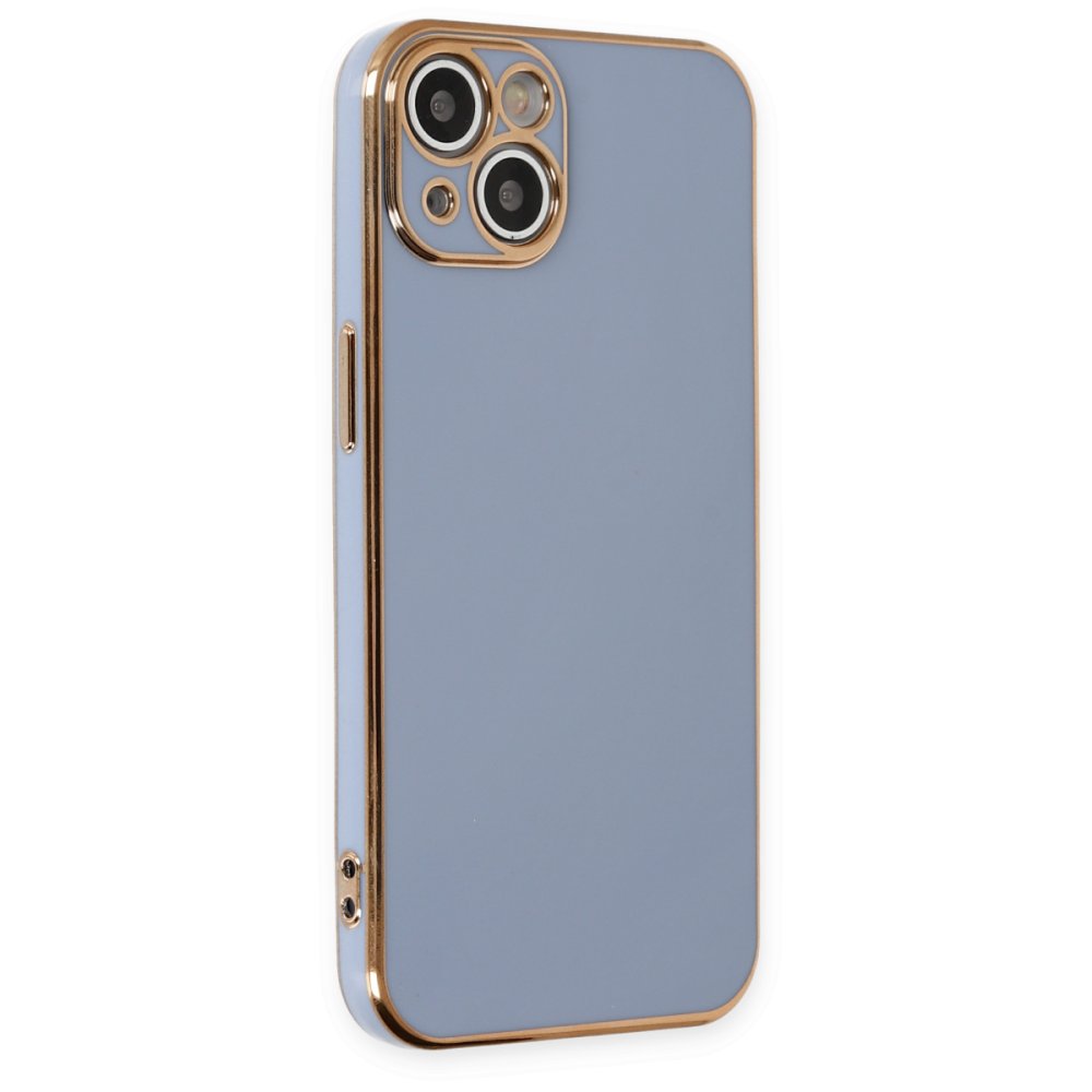  iPhone 14 Kılıf Volet Silikon - Mavi