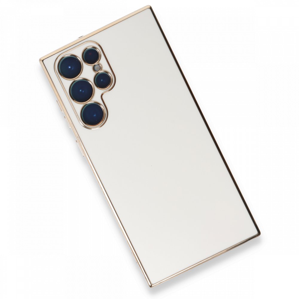  Samsung Galaxy S22 Ultra Kılıf Volet Silikon - Beyaz