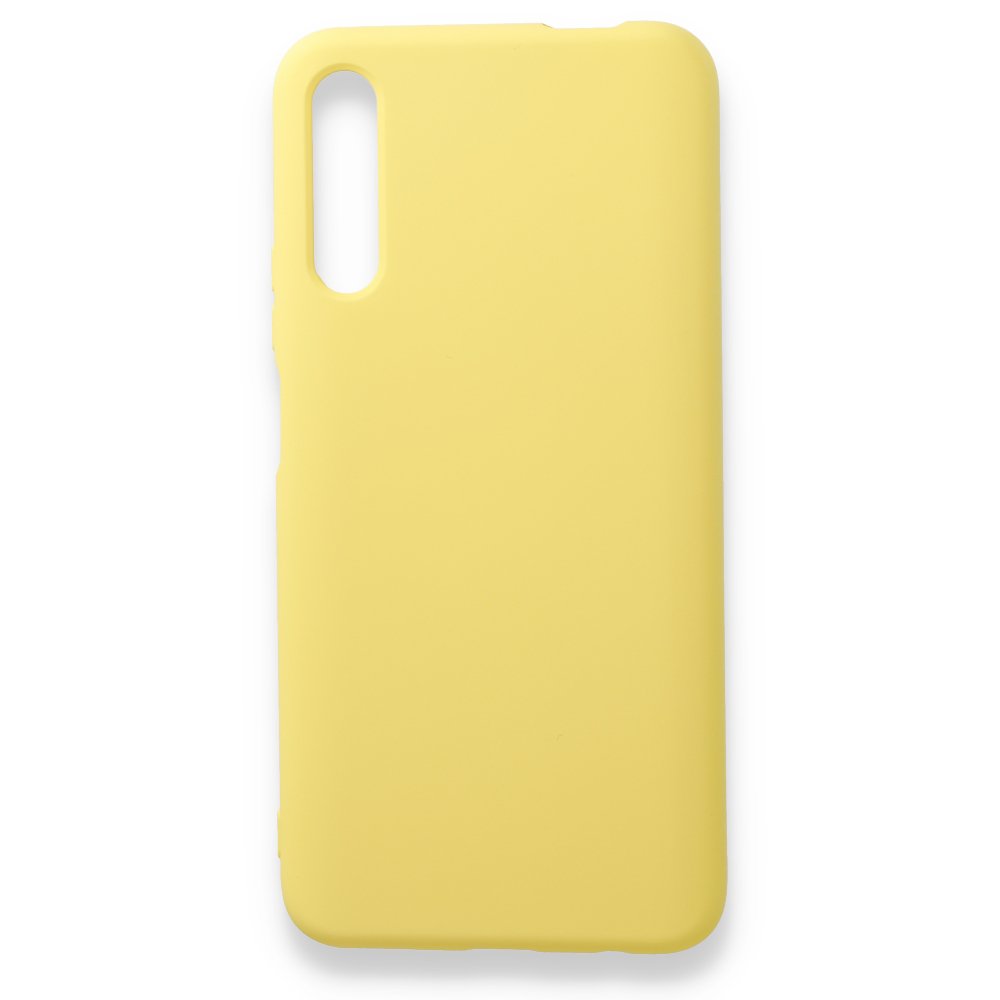 Huawei P Smart Pro / Y9S Kılıf Nano içi Kadife Silikon - Sarı  Huawei P Smart Pro / Y9S Kılıf Nano içi Kadife Silikon - Sarı