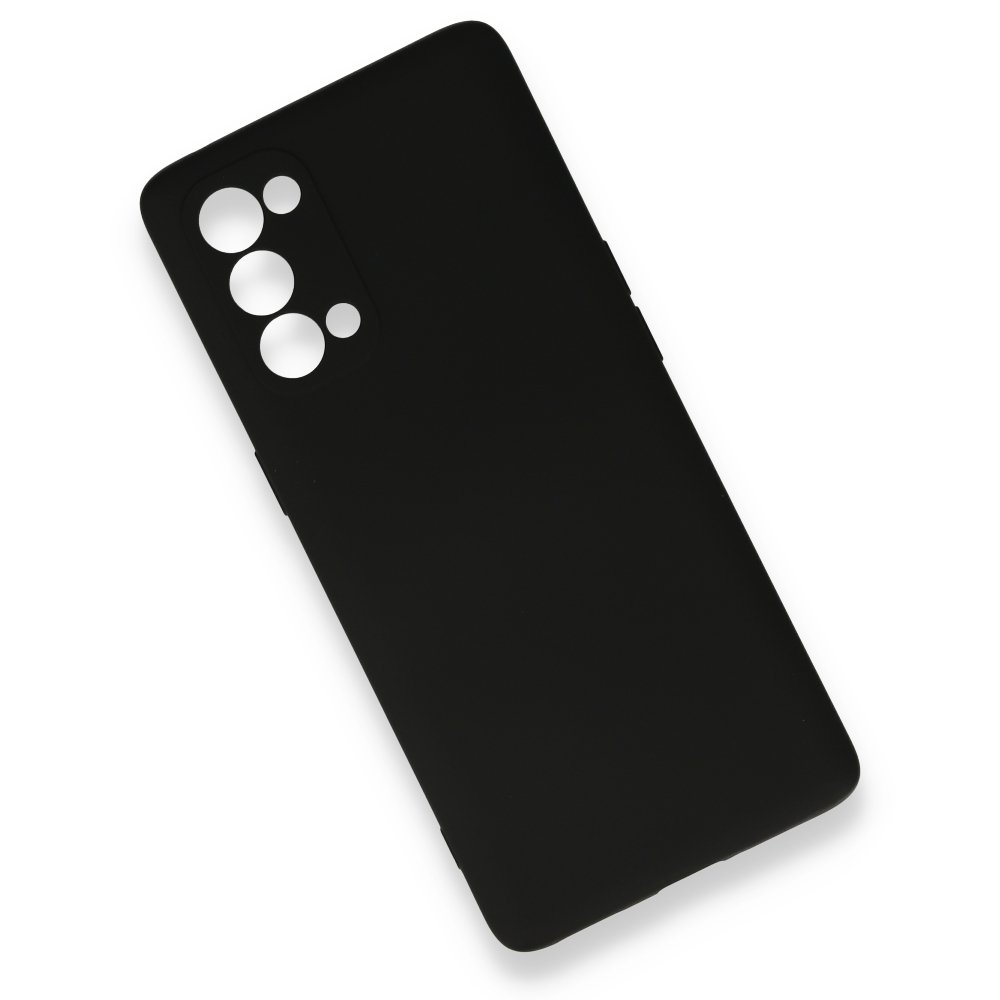 Oppo Reno 5 Pro Kılıf Nano içi Kadife Silikon - Siyah Oppo Reno 5 Pro Kılıf Nano içi Kadife Silikon - Siyah