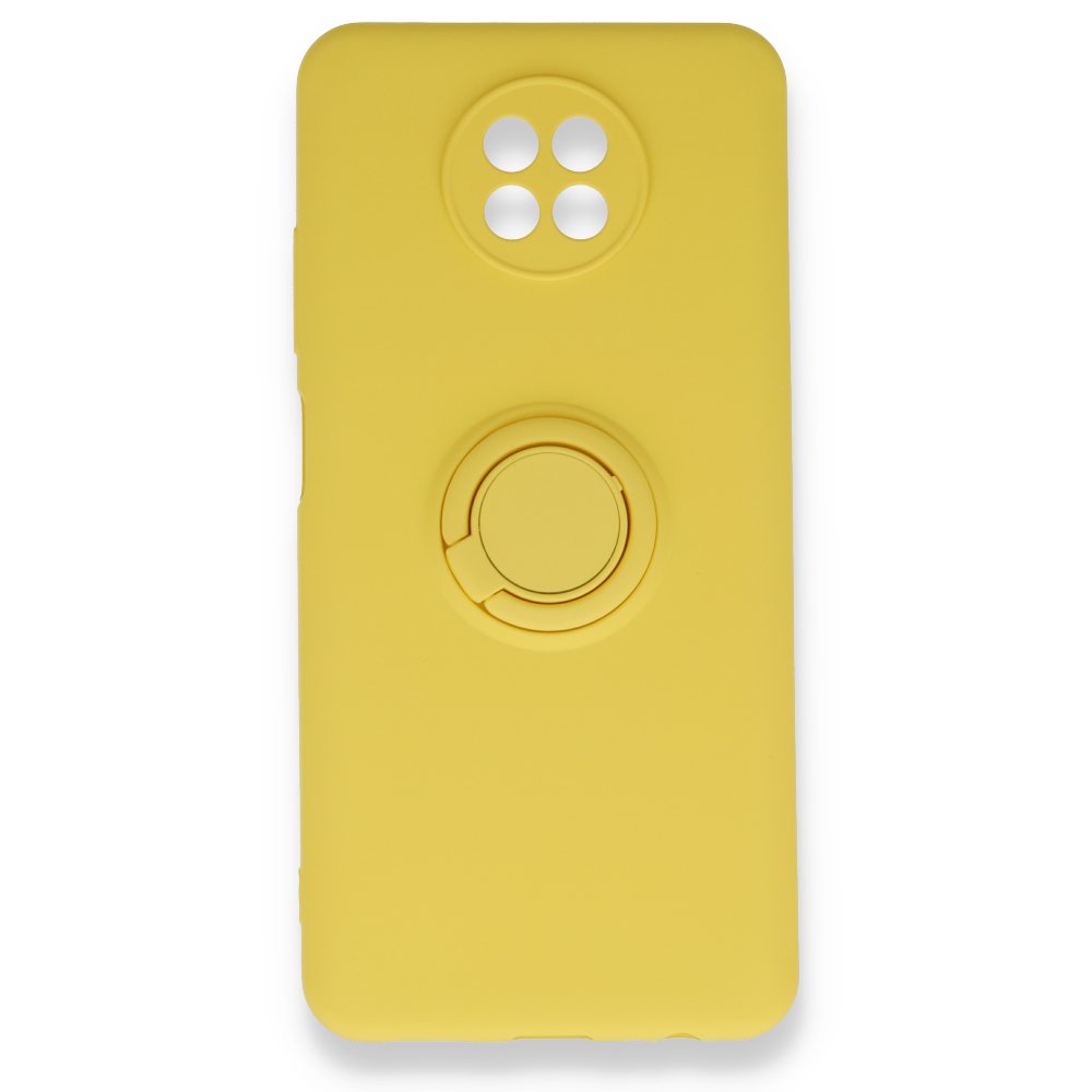 Redmi Note 9 5G Kılıf Viktor Yüzüklü Silikon - Sarı