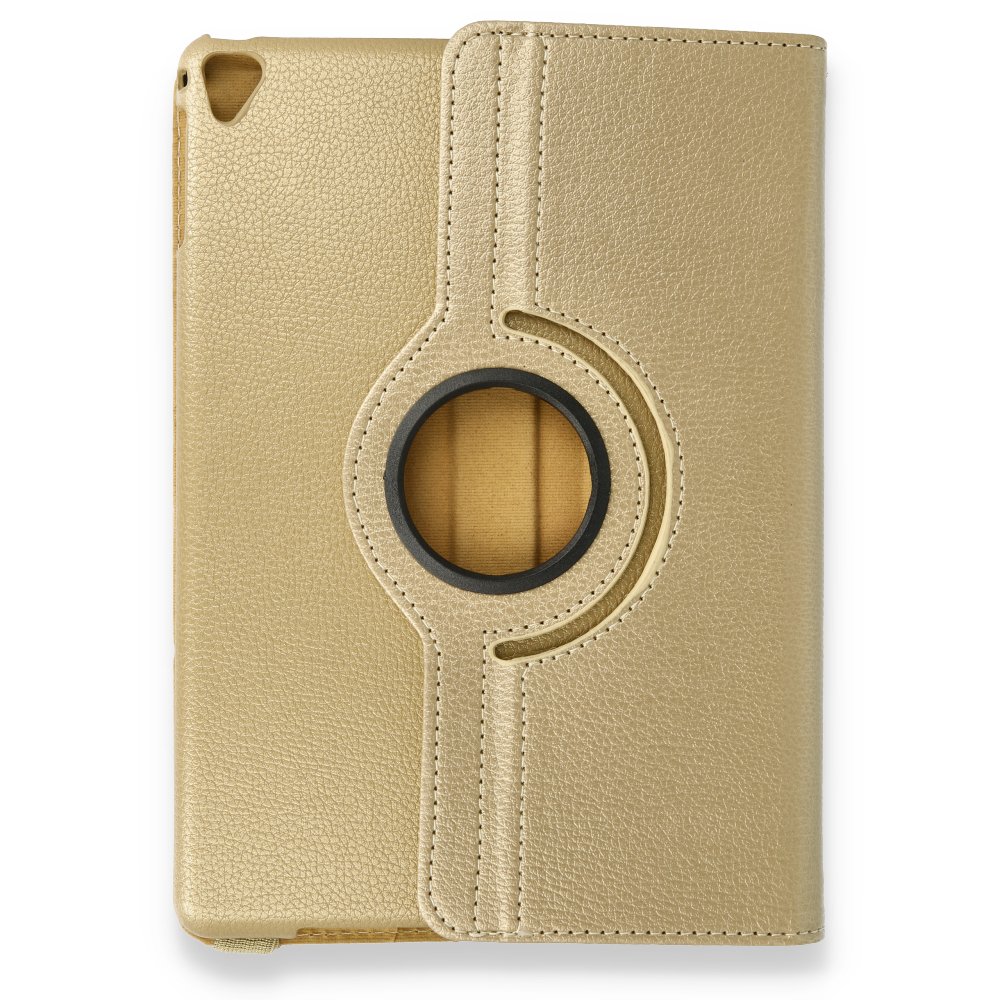  iPad 5 Air 9.7 Kılıf 360 Tablet Deri Kılıf - Gold