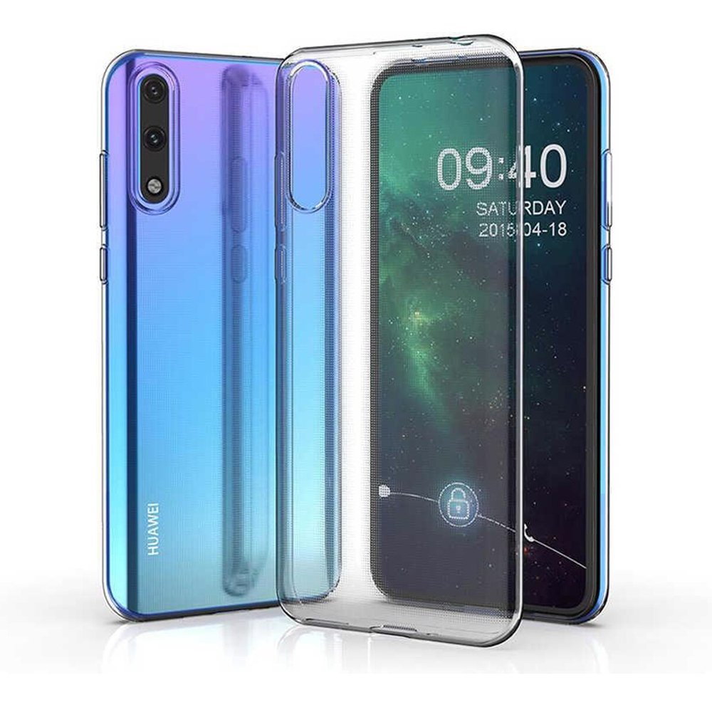 Huawei Y8P Kılıf Lüx Şeffaf Silikon  Huawei Y8P Kılıf Lüx Şeffaf Silikon