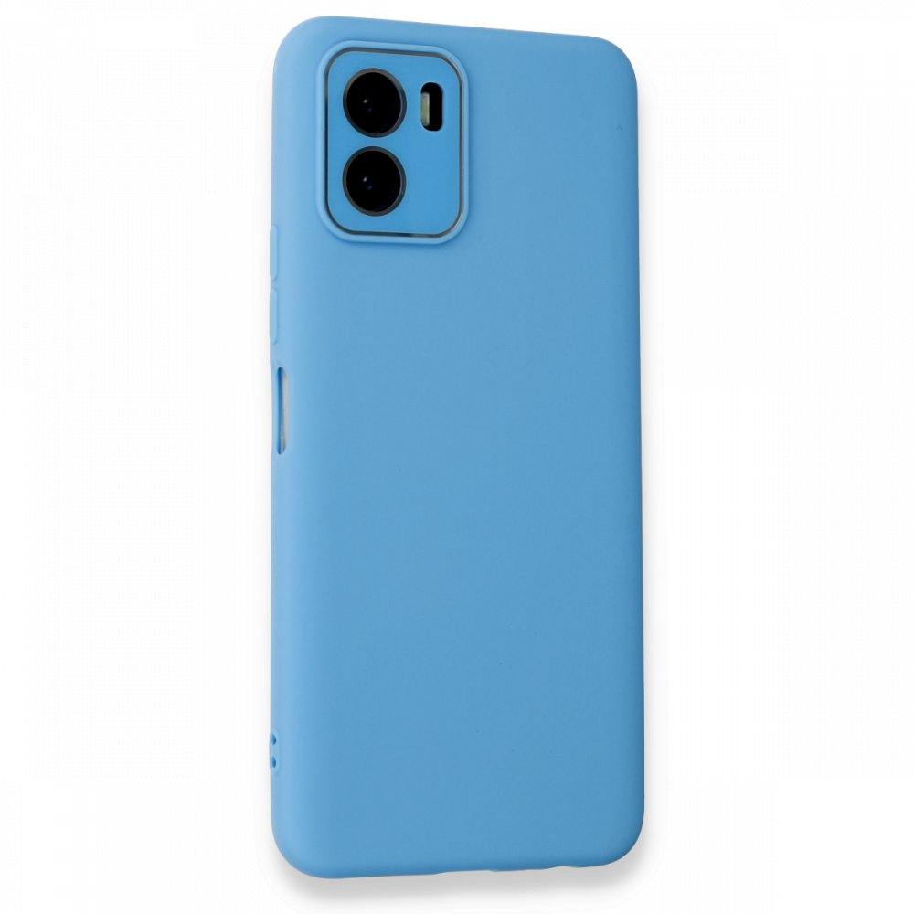  Vivo Y15S Kılıf Lansman Glass Kapak - Mavi