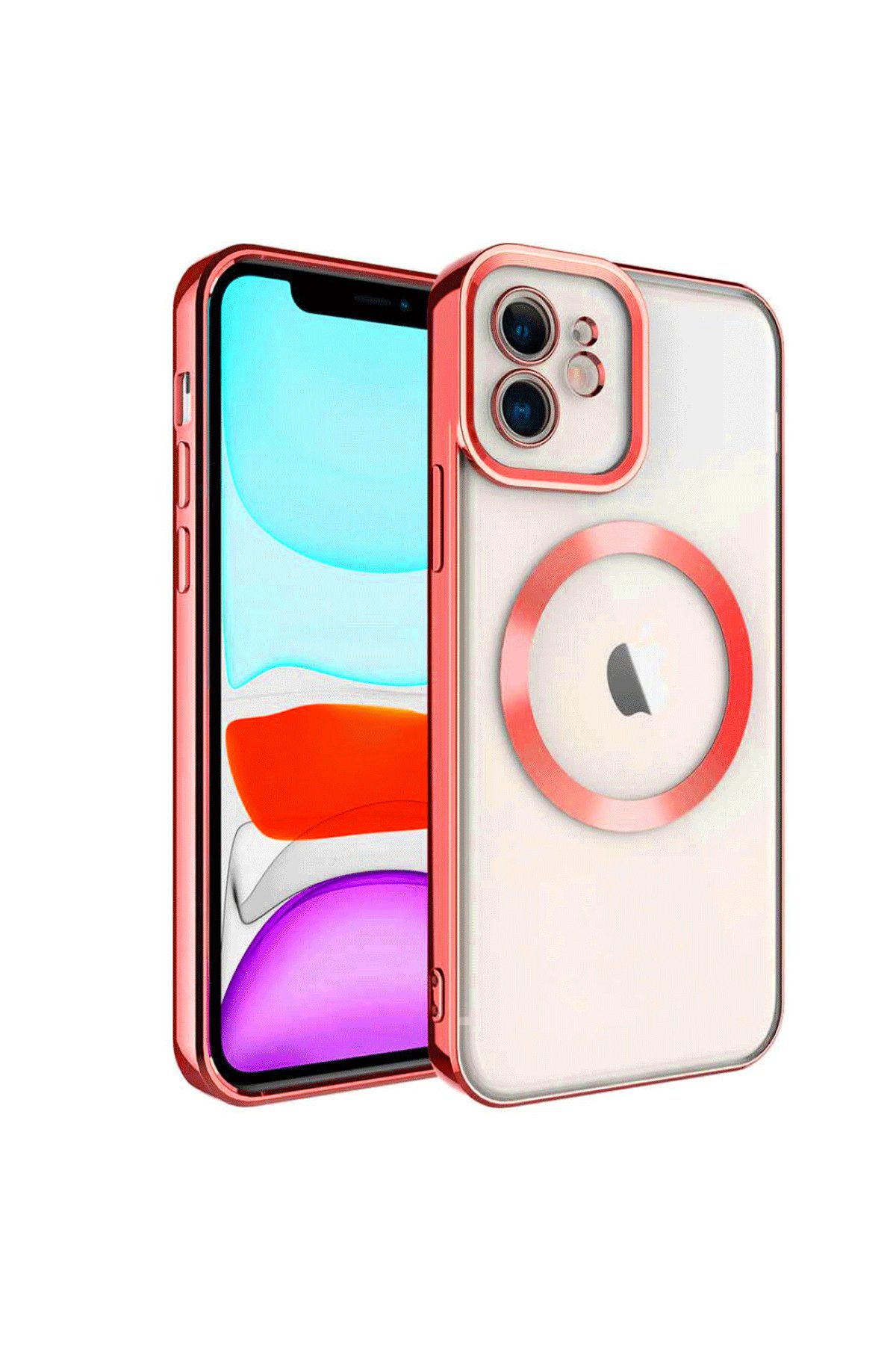 iPhone 12 Kılıf Kross Magneticsafe Kapak - Kırmızı iPhone 12 Kılıf Kross Magneticsafe Kapak - Kırmızı