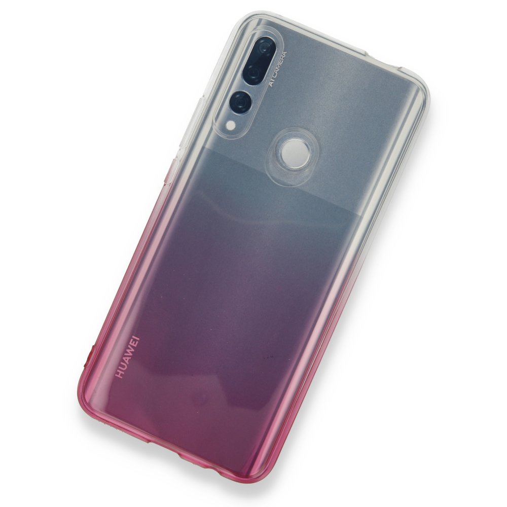  Huawei Y9 Prime 2019 Kılıf Lüx Çift Renkli Silikon - Pembe