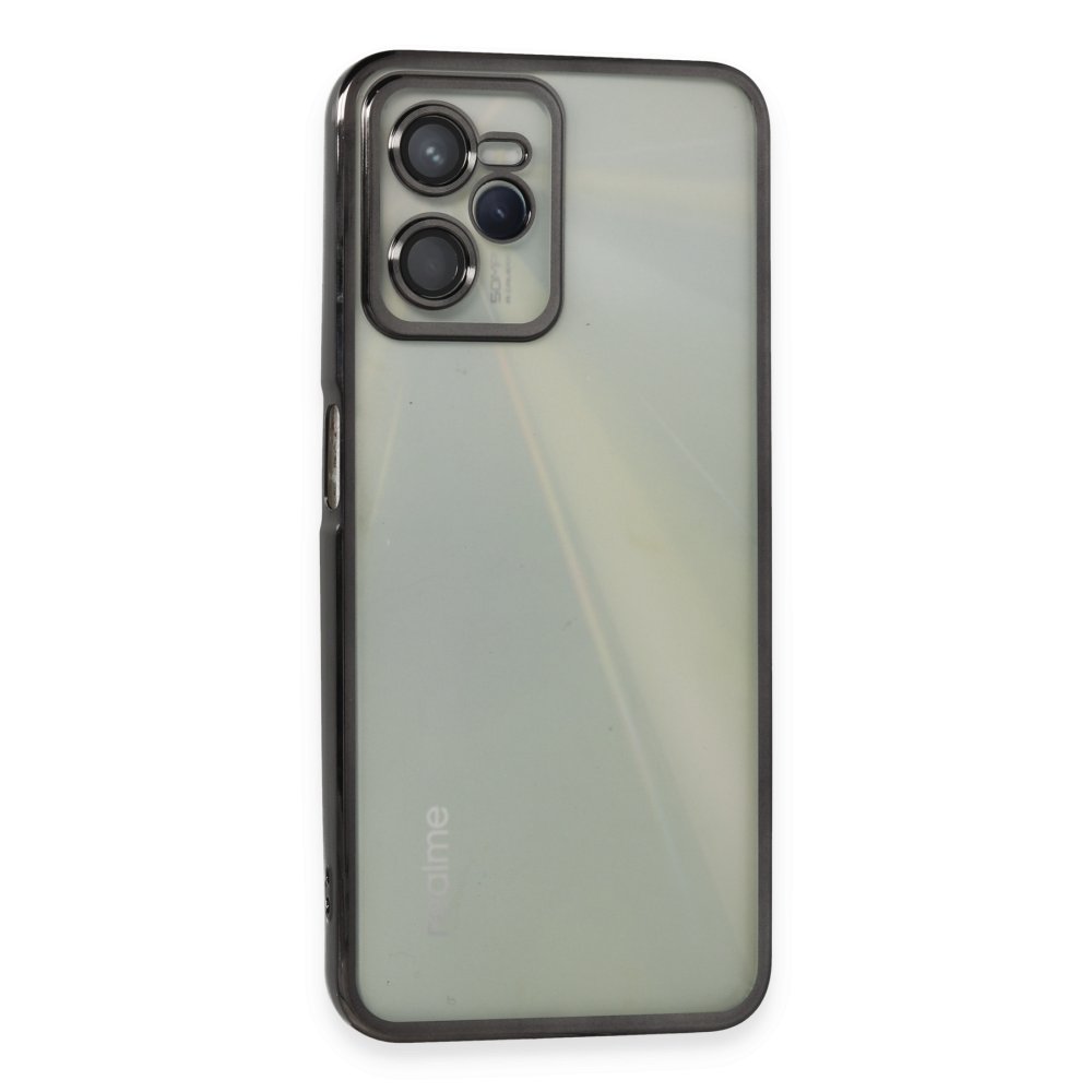 Realme C35 Kılıf Razer Lensli Silikon - Siyah  Realme C35 Kılıf Razer Lensli Silikon - Siyah