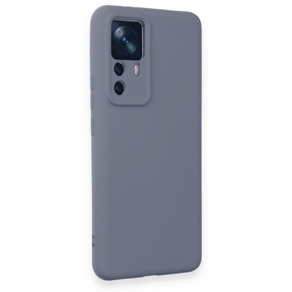 Xiaomi Mi 12T Kılıf Nano içi Kadife Silikon - Gri Xiaomi Mi 12T Kılıf Nano içi Kadife Silikon - Gri