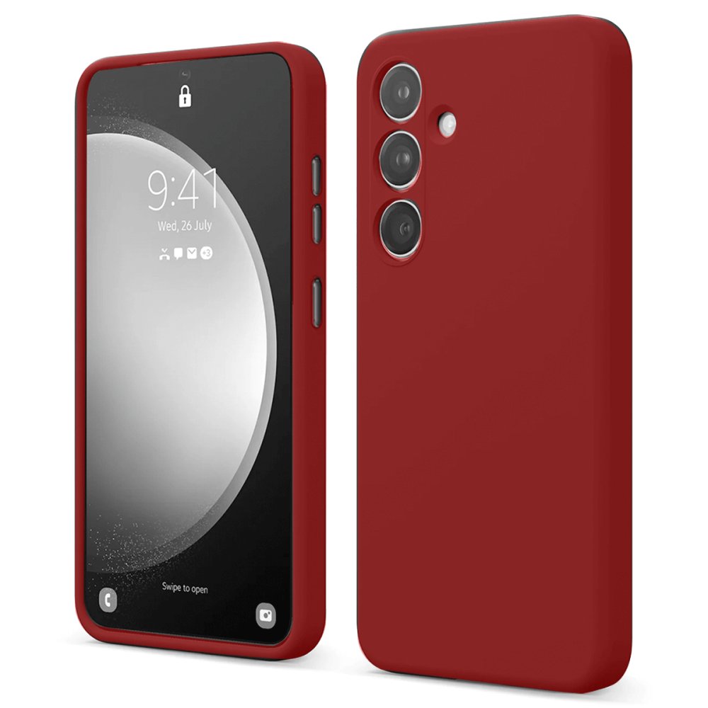  Samsung Galaxy S24 FE Kılıf First Silikon - Kırmızı