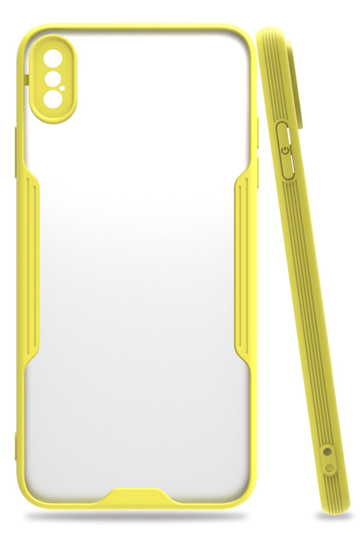 iPhone XS Max Kılıf Platin Silikon - Sarı  iPhone XS Max Kılıf Platin Silikon - Sarı