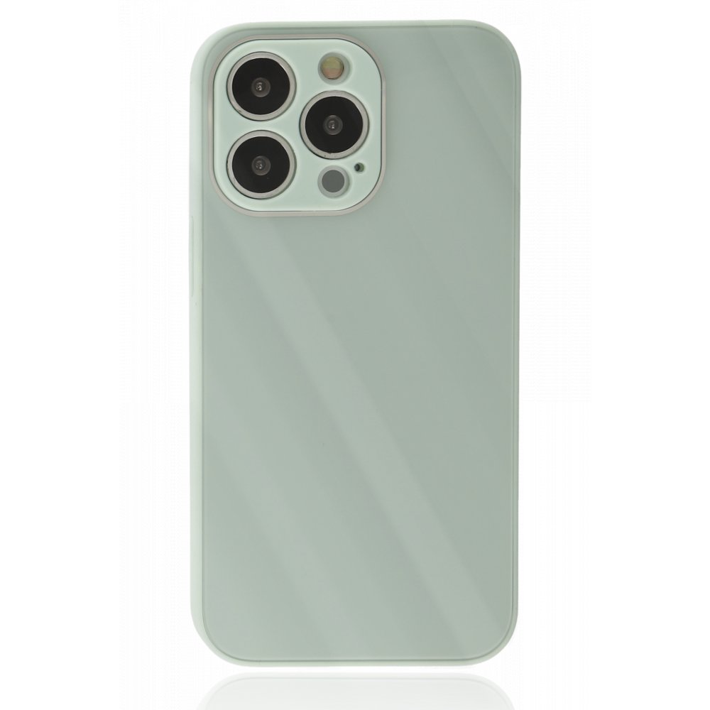  iPhone 13 Pro Kılıf Glass Kapak - Turkuaz