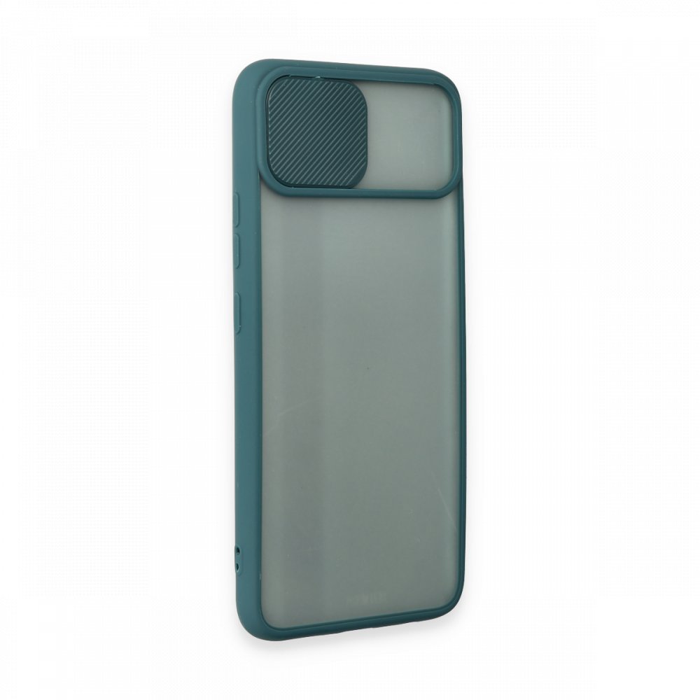 Realme C11 Kılıf Palm Buzlu Kamera Sürgülü Silikon - Yeşil  Realme C11 Kılıf Palm Buzlu Kamera Sürgülü Silikon - Yeşil