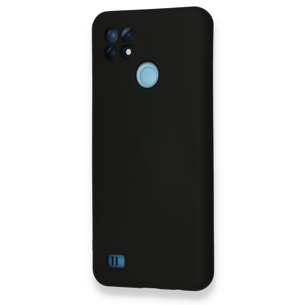 Realme C21 Kılıf Nano içi Kadife Silikon - Siyah Realme C21 Kılıf Nano içi Kadife Silikon - Siyah