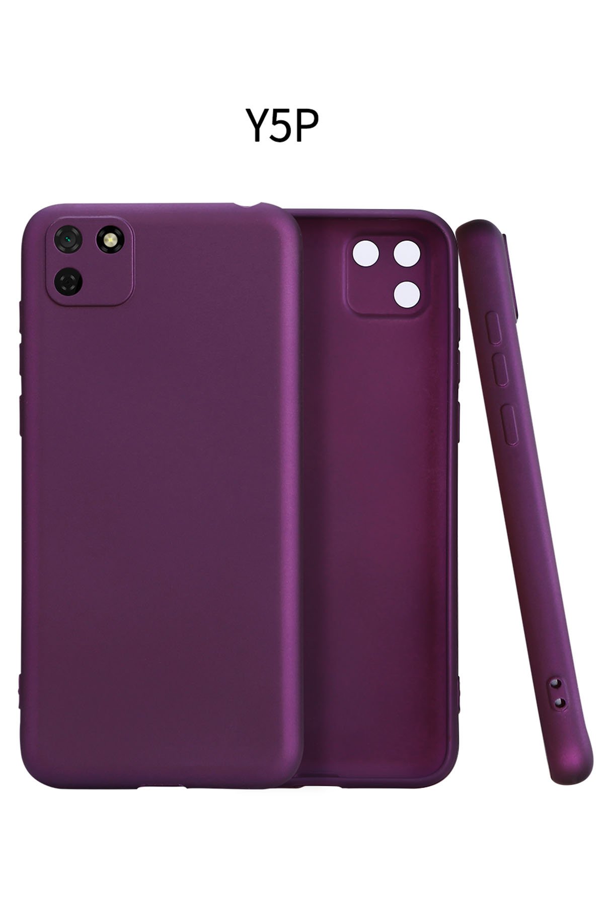 Huawei Y5P Kılıf First Silikon - Mürdüm  Huawei Y5P Kılıf First Silikon - Mürdüm