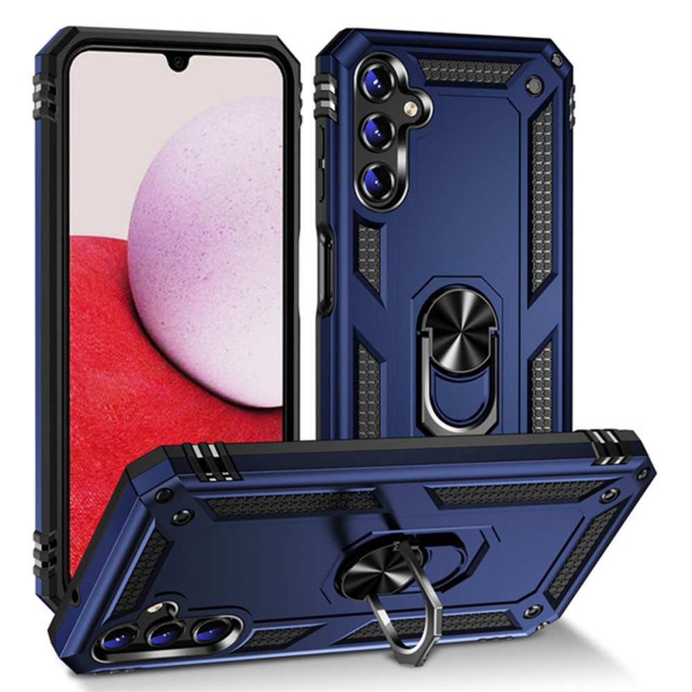  Samsung Galaxy A04S Kılıf Sofya Yüzüklü Silikon Kapak - Lacivert