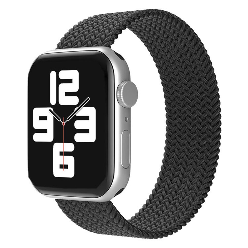  Apple Watch 45mm Ayarlı Solo Silikon Kordon - Siyah