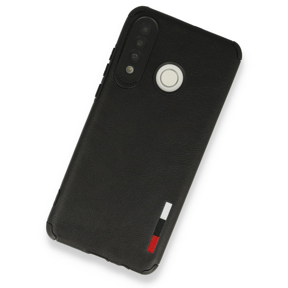 Huawei P30 Lite Kılıf Loop Deri Silikon - Siyah Huawei P30 Lite Kılıf Loop Deri Silikon - Siyah