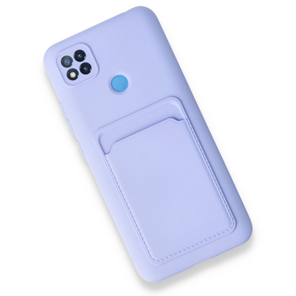 Redmi 9C Kılıf Kelvin Kartvizitli Silikon - Lila