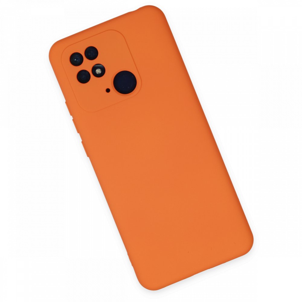 Xiaomi Poco C40 Kılıf Nano içi Kadife Silikon - Turuncu Xiaomi Poco C40 Kılıf Nano içi Kadife Silikon - Turuncu