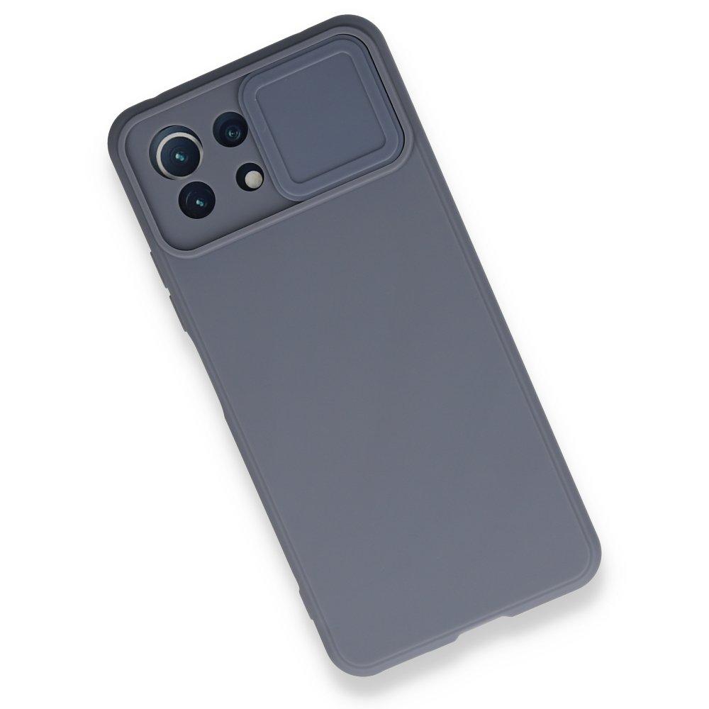 Xiaomi Mİ 11 Lite Kılıf Color Lens Silikon - Gri  Xiaomi Mİ 11 Lite Kılıf Color Lens Silikon - Gri