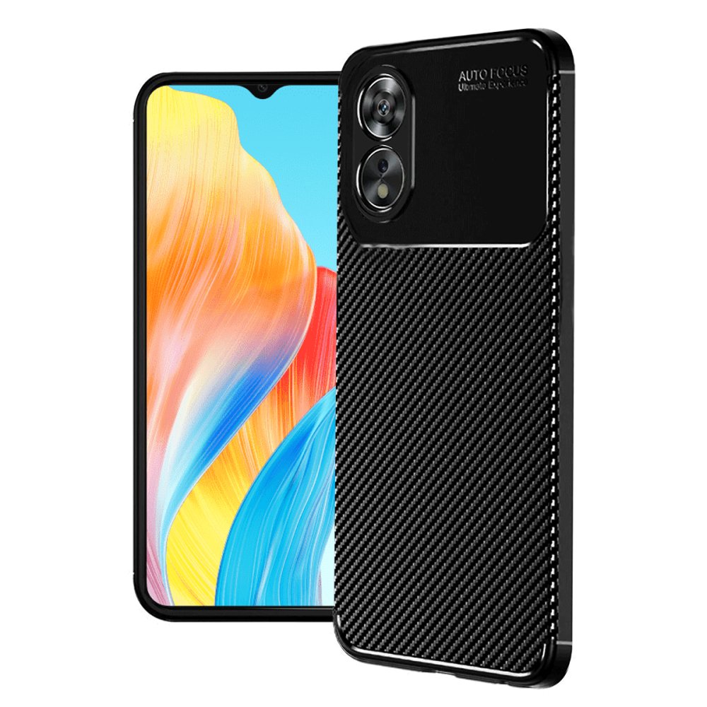 Oppo A60 Kılıf Auto Focus Karbon Kapak - Siyah