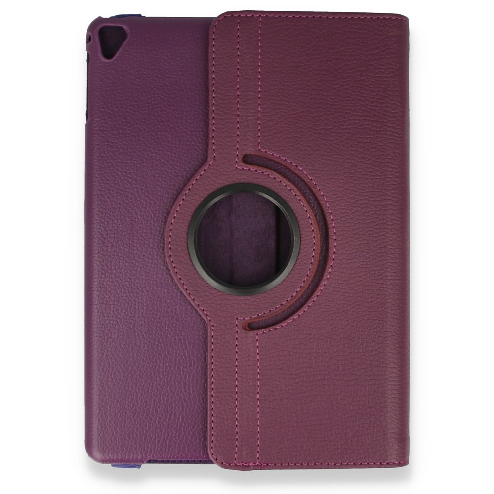  iPad 9.7 (2018) Kılıf 360 Tablet Deri Kılıf - Mürdüm