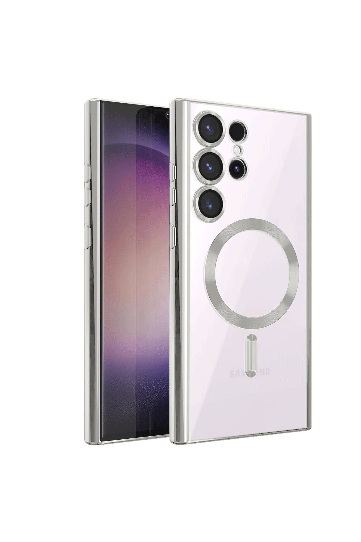  Samsung Galaxy S22 Ultra Kılıf Kross Magneticsafe Kapak - Titan Gri