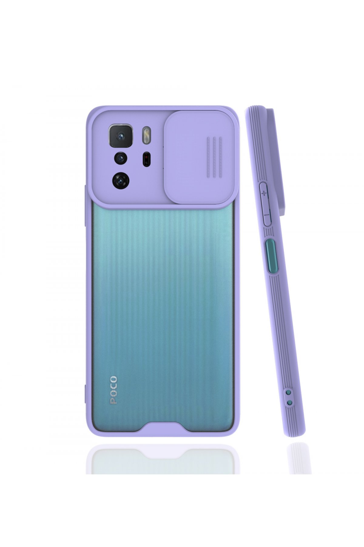  Xiaomi Poco X3 GT Kılıf Platin Kamera Koruma Silikon - Lila