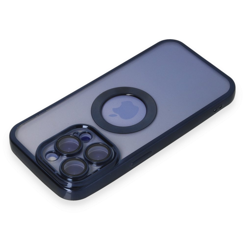  iPhone 15 Pro Max Kılıf Slot Silikon - Lacivert