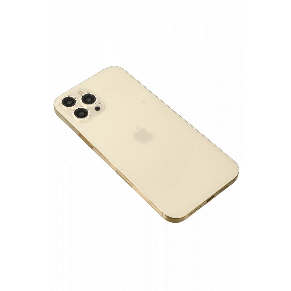  iPhone 12 Pro Max Diamond Kamera Lens - Gold