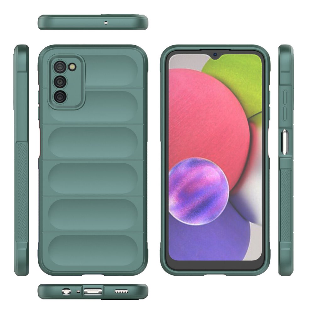  Samsung Galaxy A03S Kılıf Optimum Silikon - Koyu Yeşil
