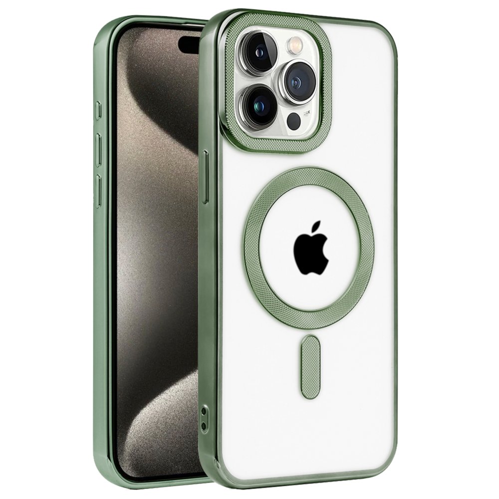 iPhone 14 Pro Kılıf Kronos Magsafe Kapak - Koyu Yeşil  iPhone 14 Pro Kılıf Kronos Magsafe Kapak - Koyu Yeşil