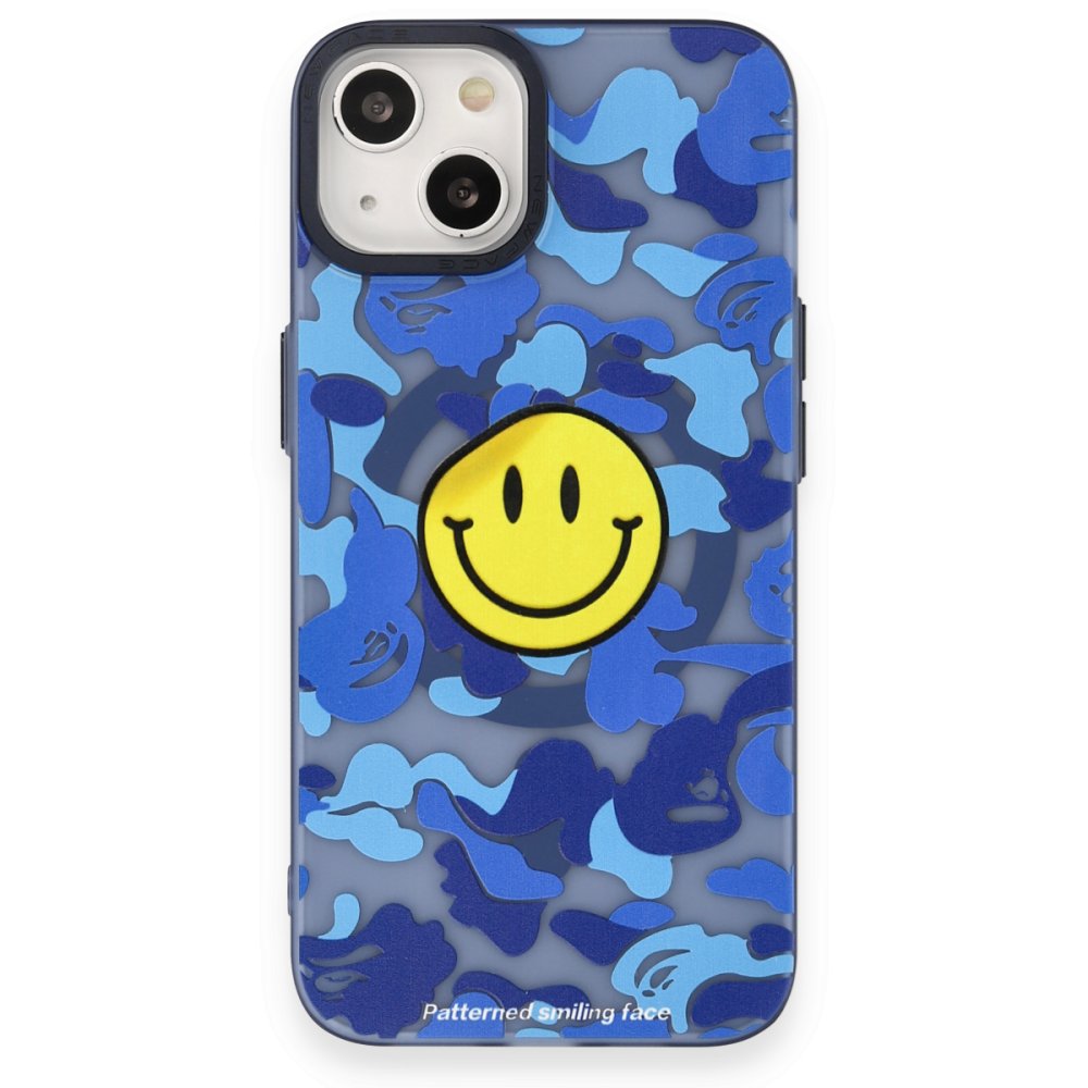  iPhone 14 Kılıf Apollo Magneticsafe Desenli Kapak - Apollo Mavi - 1