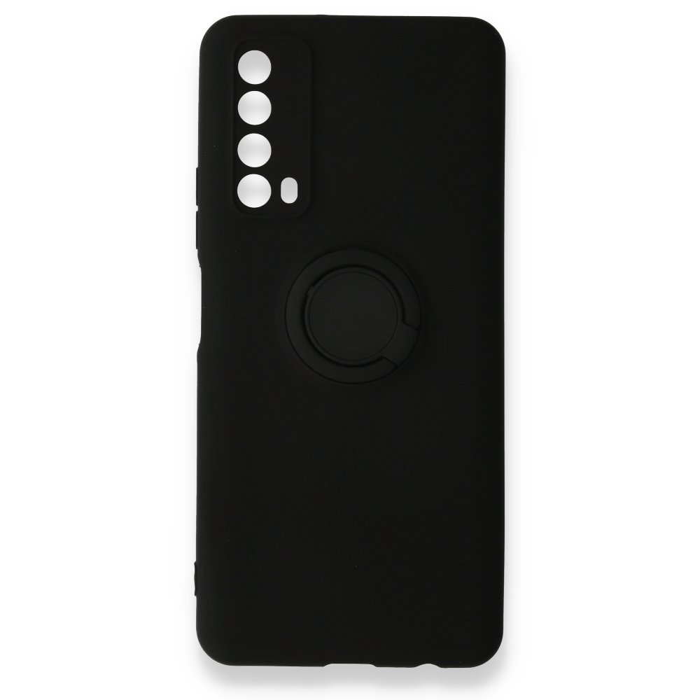 Huawei P Smart 2021 Kılıf Viktor Yüzüklü Silikon - Siyah  Huawei P Smart 2021 Kılıf Viktor Yüzüklü Silikon - Siyah