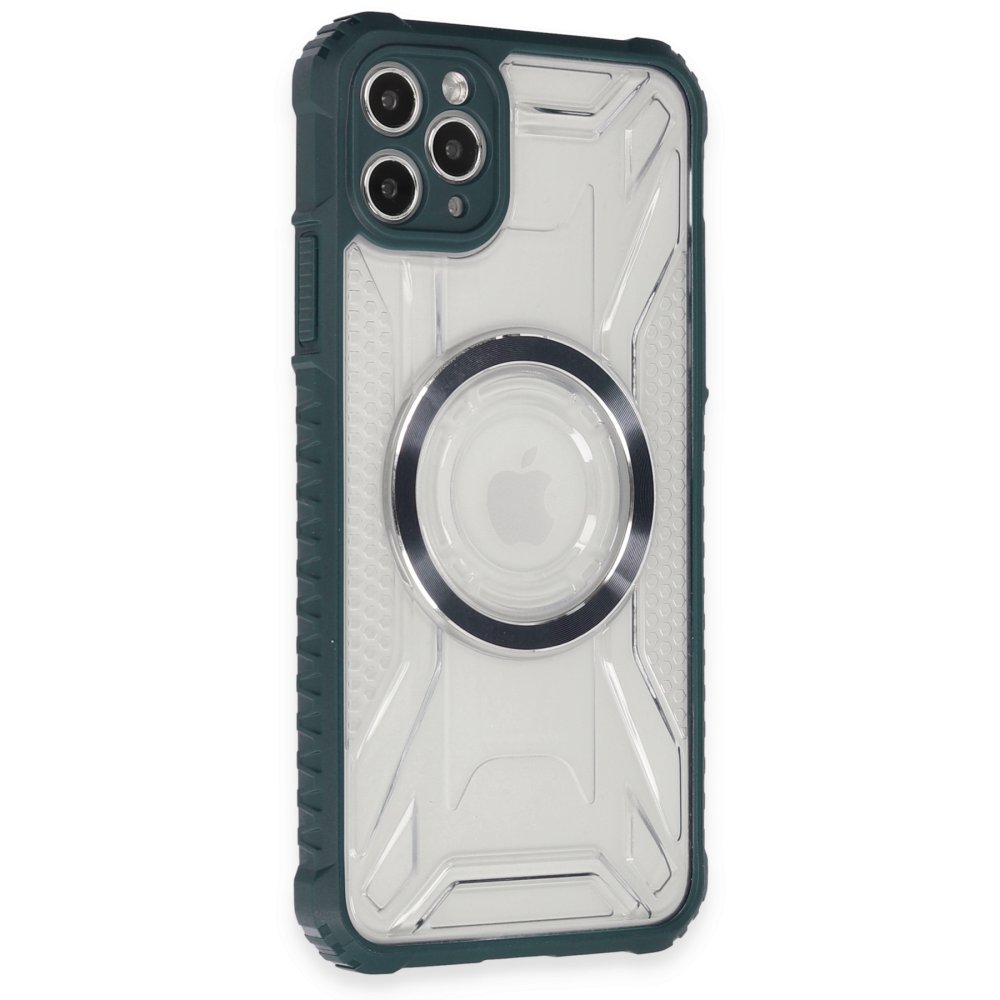  iPhone 11 Pro Kılıf Prag Magneticsafe Kapak - Koyu Yeşil