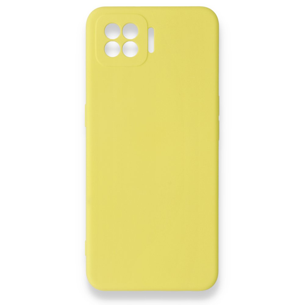  Oppo A73 Kılıf Nano içi Kadife Silikon - Sarı