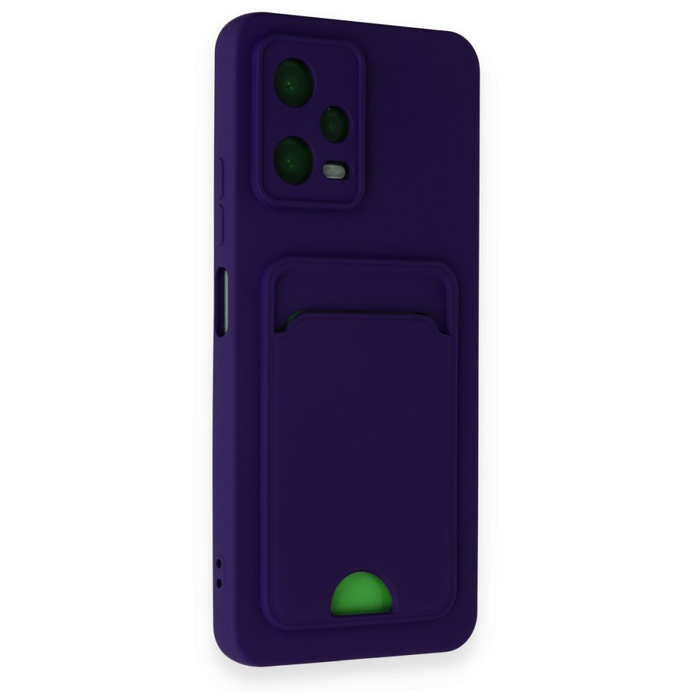  Xiaomi Poco X5 5G Kılıf Kelvin Kartvizitli Silikon - Derin Mor