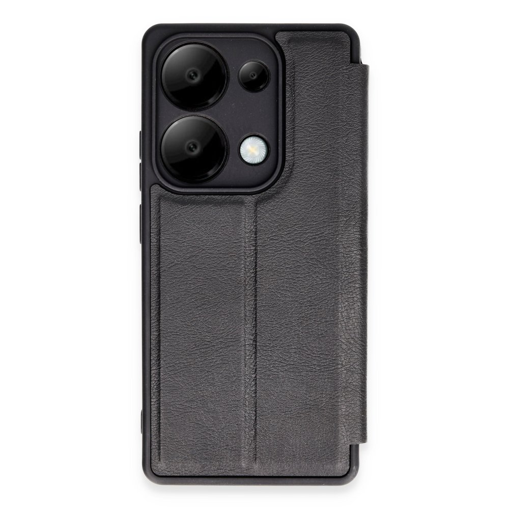  Xiaomi Poco X6 Kılıf Flip Cover - Siyah