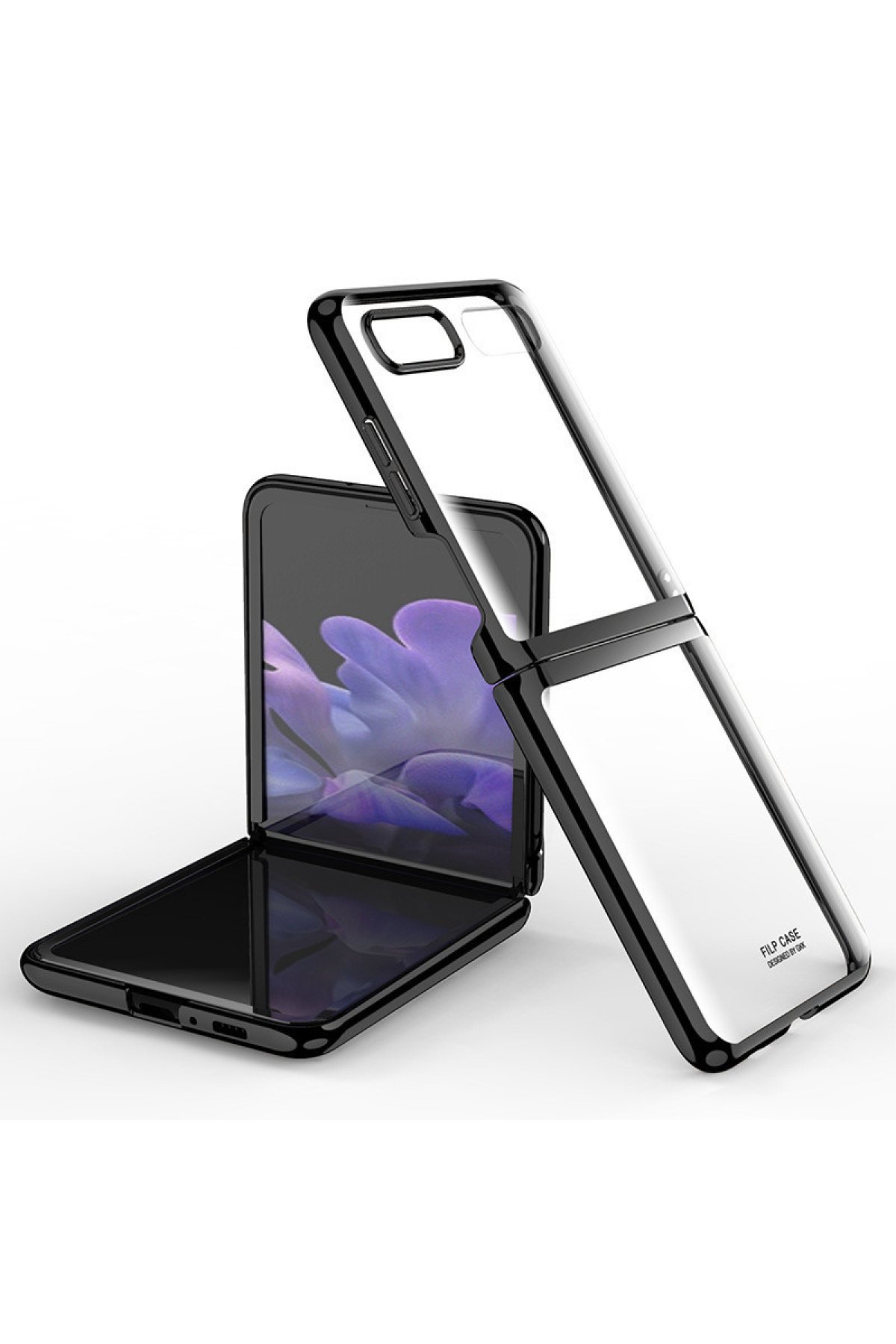  Samsung Galaxy Z Flip 3 Kılıf Fold Element Kapak - Siyah