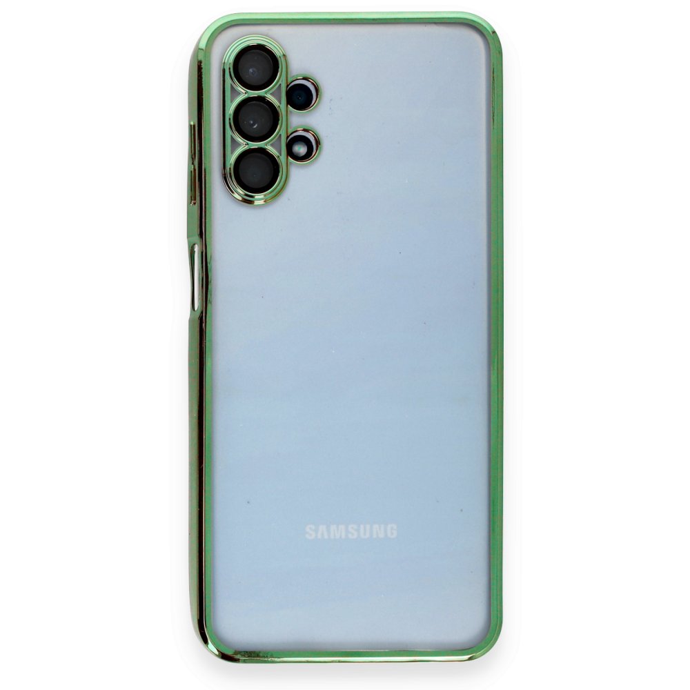  Samsung Galaxy A13 4G Kılıf Razer Lensli Silikon - Yeşil